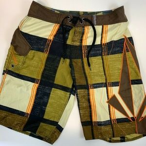 Volcom Foster Too Plaid Mod Board Shorts